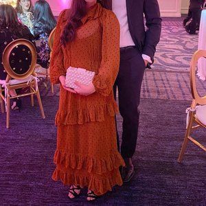 Polka Dot Ruffle Tiered Maxi Dress